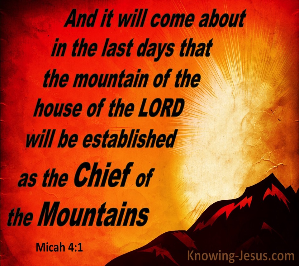 Micah 4:1 The Mountain Of The Lord Will Be Established (black)